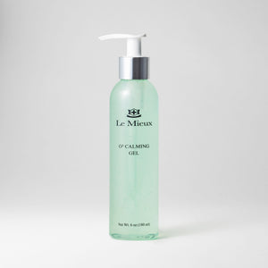 Le Mieux O² Calming Gel in a 6oz jar, moisturizing facial gel with soothing ingredients, suitable for calming and hydrating skin.