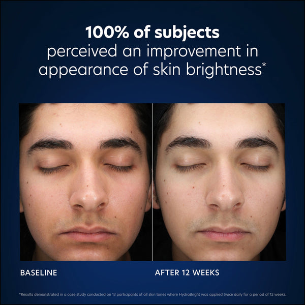 PCA Skin HydraBright moisturizer in a jar, showcasing a smooth cream texture and sleek packaging on a white background.