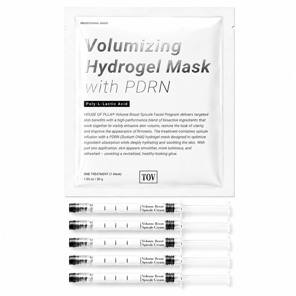 AO MEDICAL HOP+ Volume Boost Spicule Facial with collagen PDRN salmon hydrogel mask and syringes for skin rejuvenation