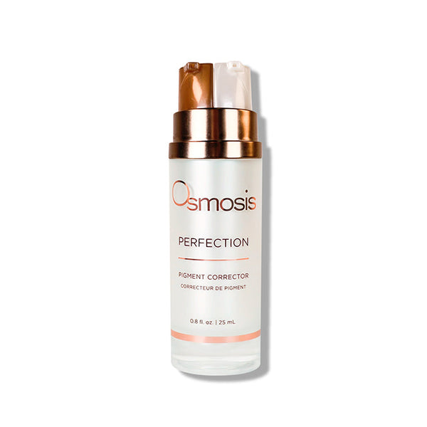 Osmosis Beauty Perfection Pigment Corrector in a double pump bottle for targeting pigmentation issues.