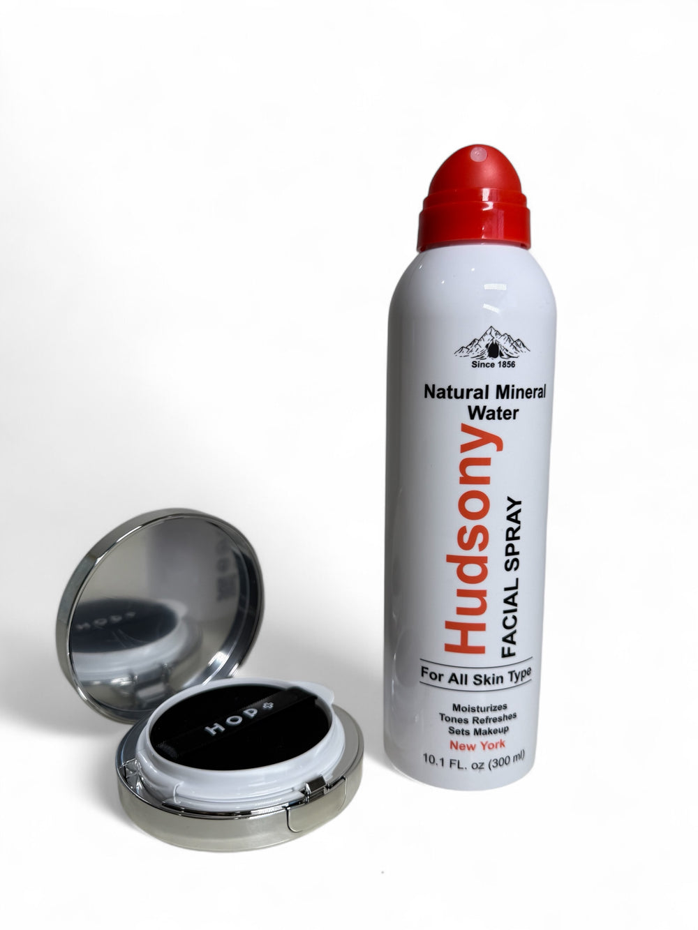 2pc set of TOV Aesthetics face mist with House of PLLA HOP+ Volume and Shield Cushion, featuring new formula packaging.