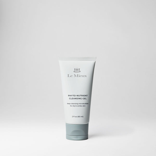 Le Mieux Phyto-Nutrient Cleansing Gel in a 2oz tube, a gentle cleanser with natural phytonutrients for clean, refreshed skin.