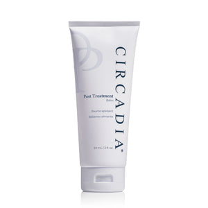 Circadia Post Treatment Balm moisturizer in a jar, designed for post-peel skin care, with a smooth, creamy texture.