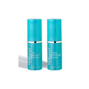 Epicuren Discovery Prevention & Correction Duo skincare products in sleek packaging for preventative skincare routine.