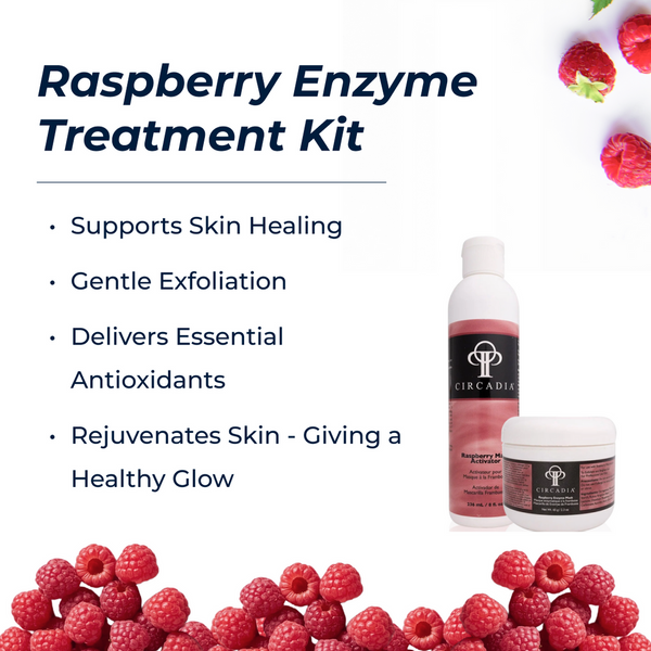 Circadia Raspberry Enzyme Gel Cleanser showing a clear tube with raspberry enzyme formula for gentle facial cleansing.