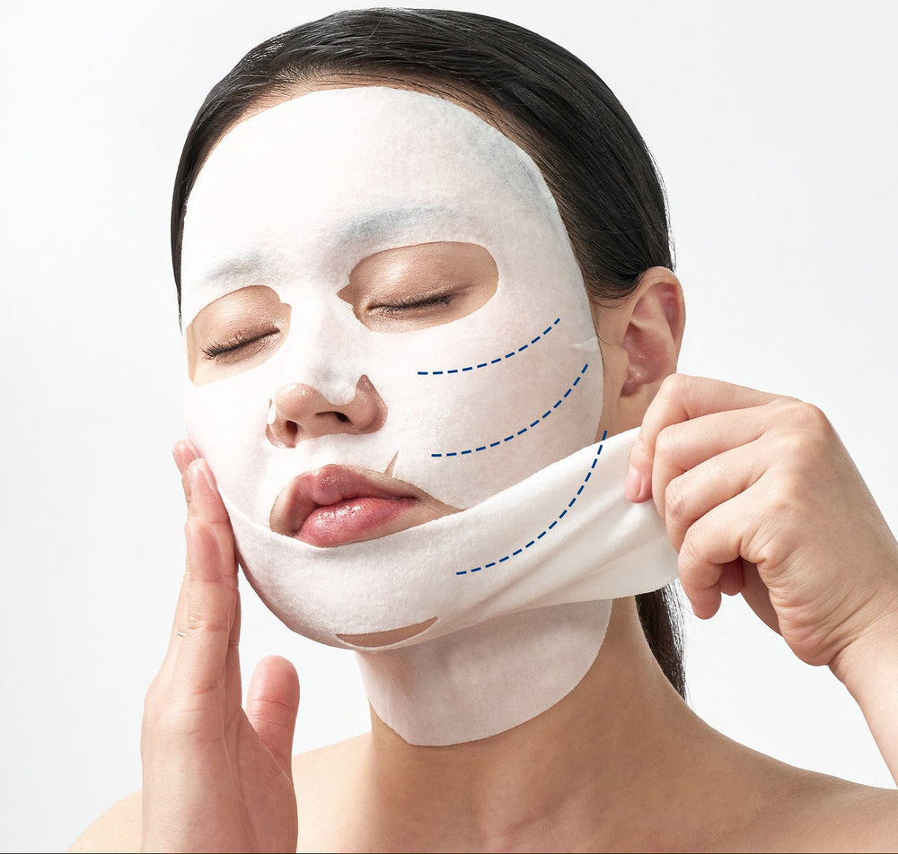 Dr. Esthe Rejuvenating Lifting Facial Mask set with five moisturizing, skin-tightening masks on a white background.