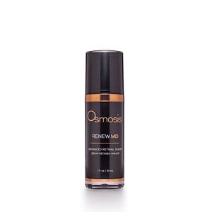 Osmosis Beauty Renew MD Advanced Retinal Serum in a 30mL bottle, showcasing the sleek packaging and label design.