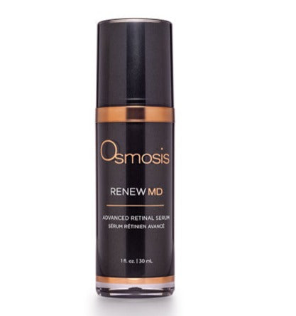 Osmosis Beauty Stemfactor MD Growth Factor Serum in a sleek bottle with a dropper, featuring a clear serum texture.