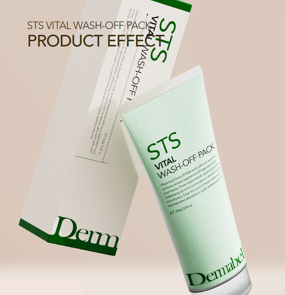 SKINCULTURE STS Vital Wash-off Pack Mask in a jar with a smooth, creamy texture and application spatula.