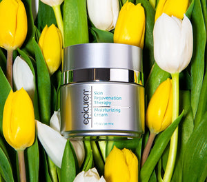 Epicuren Discovery Skin Rejuvenation Therapy Moisturizing Cream in a sleek jar, showcasing its rich, creamy texture.