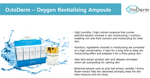 SKINCULTURE O2toDerm Oxygen Revitalizing Ampoule in 10 clear vials, showcasing the product's vibrant liquid inside.