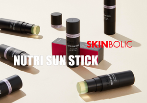 Skinbolic Nutri Sun Stick SPF 50+ in a sleek stick format, ideal for easy application and sun protection on the go.