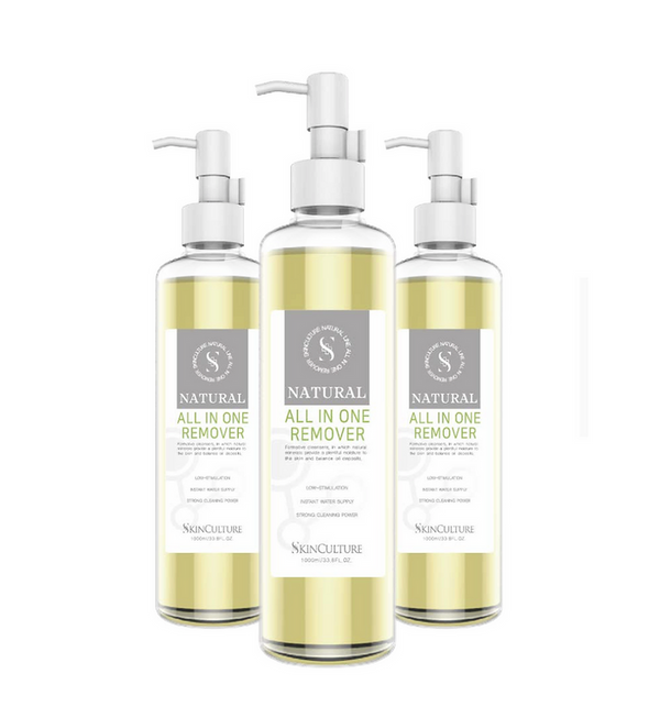 Skinculture ALL-IN-ONE Remover cream in a 300ml bottle, featuring a smooth texture and clean label design.