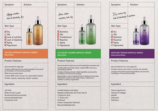 Tov Beauty Trandmi Cica Relief Calming Ampoule-ssence in a 60ml bottle for hydration and skin soothing.