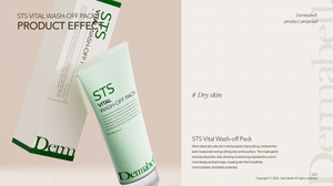 SKINCULTURE STS Vital Wash-off Pack Mask in a sleek container with a creamy texture and branding visible on the label.