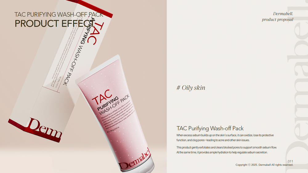 Skinculture TAC Purifying Wash Off Pack in a sleek container with a creamy texture ready for application.