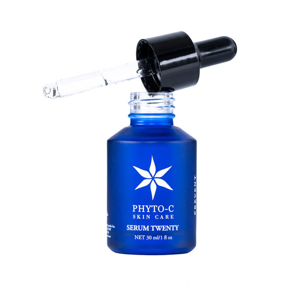 Phyto-C Skin Care Serum Twenty in a dropper bottle with a clear serum texture on a white background.