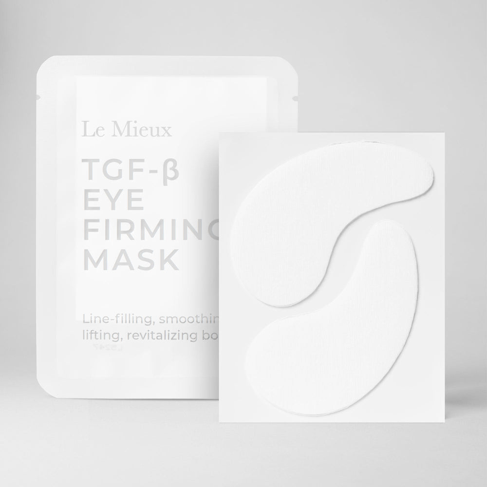 Le Mieux TGF-β Eye Firming Mask showing soft, soothing eye masks designed to reduce puffiness and wrinkles around the eyes.