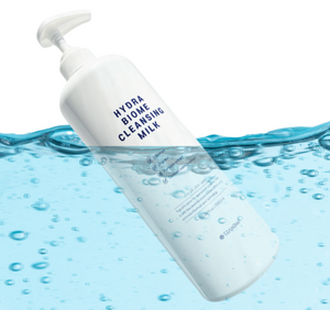 Tov Beauty Trandmi Hydra Biome Cleansing Milk 1000 ml bottle with label showcasing microbiome skin barrier benefits.