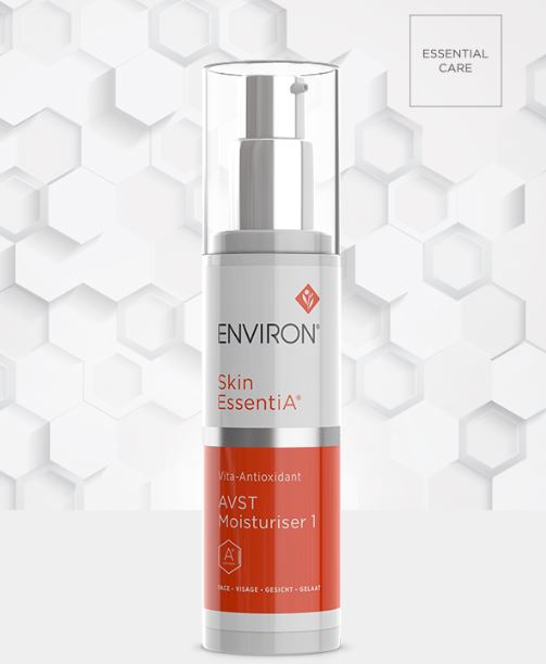 Environ Vita-Antioxidant AVST Moisturiser 1 in a 50ml tube, part of the Skin Essentia range, displayed with a clean background.