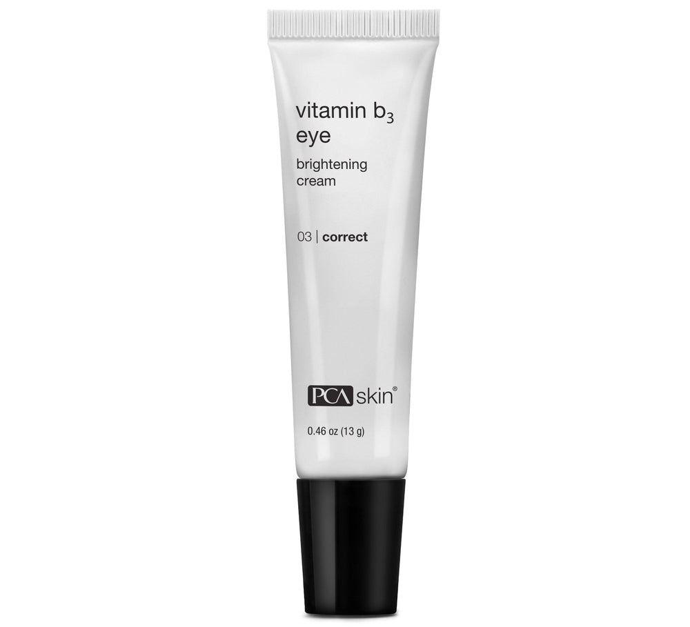PCA Skin Vitamin B3 Eye Brightening Cream in a jar, highlighting its creamy texture and packaging design.