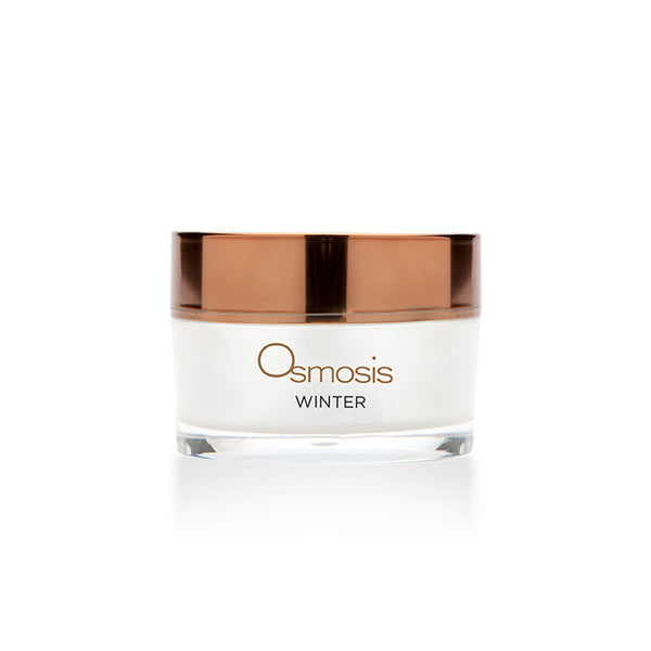 Osmosis Beauty Winter Warming Enzyme Mask in a 30mL jar, featuring a creamy texture and winter-themed packaging.