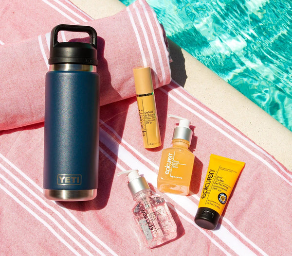 Epicuren Discovery Zinc Oxide Perfecting Sunscreen SPF 27 in a lifestyle setting, showcasing its creamy texture and packaging.