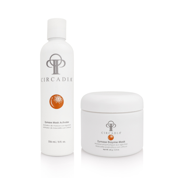 Circadia Zymase enzyme gel cleanser and mask set, featuring the Circadia Zymase product line for deep cleansing and skin renewal.