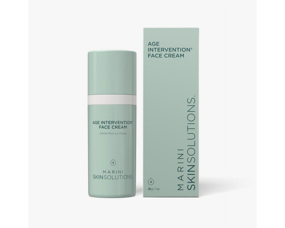 Jan Marini Age Intervention Face Cream in a sleek box, designed for anti-aging skincare.