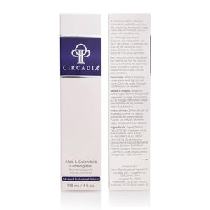 Circadia Aloe & Calendula Calming Mist gel cleanser bottle with botanical ingredients, designed to soothe and hydrate skin.
