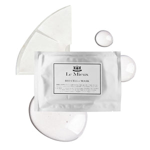 Le Mieux Bio Cell+ Mask shown with the soft, reusable mask designed for skincare and hydration.