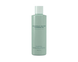 Jan Marini Bioglycolic Oily Skin Cleansing Gel bottle with dark spots treatment label on a white background.