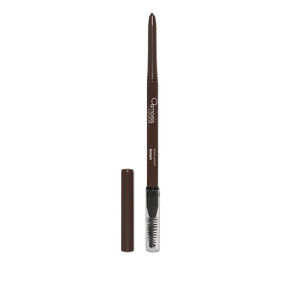 Brown brow pencil by Osmosis Beauty with a fine tip for precise application and natural-looking brows.