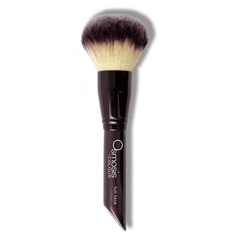 Osmosis Beauty Full Face Brush with soft bristles for even application of skincare and makeup products.
