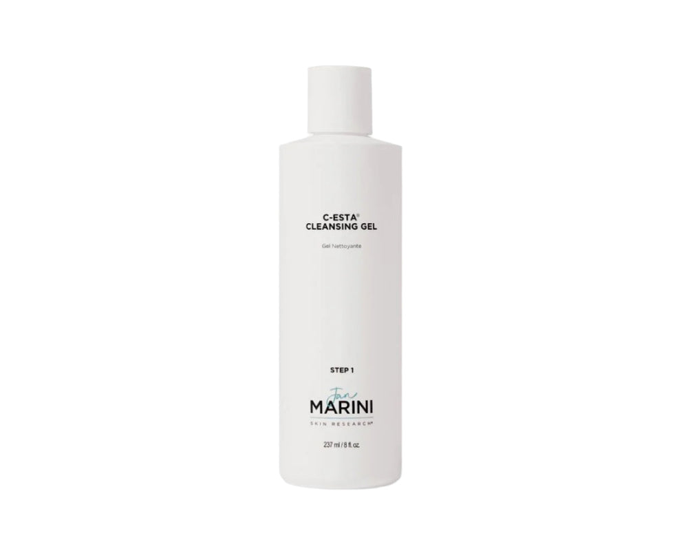 Jan Marini C-ESTA Cleansing Gel bottle with label, designed to help reduce dark spots and cleanse skin.