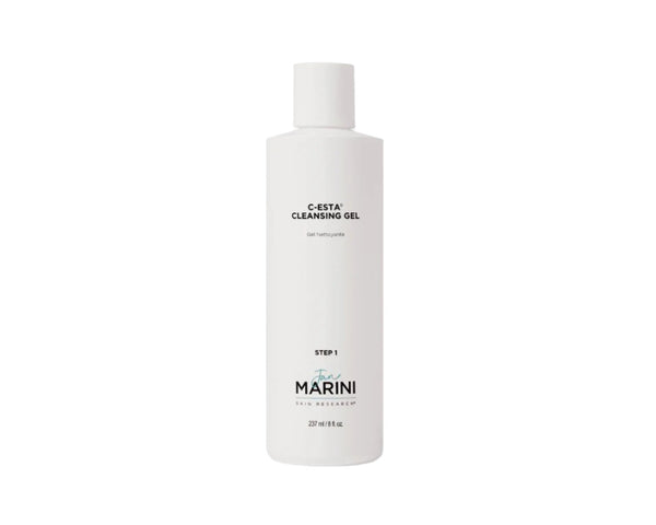 Jan Marini C-ESTA Cleansing Gel bottle with label, designed to help reduce dark spots and cleanse skin.