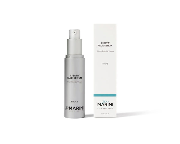 Jan Marini C-ESTA Face Serum in a sleek bottle, designed to target dark spots for a brighter complexion.