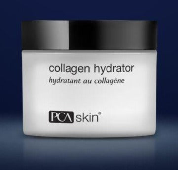 PCA Skin Collagen Hydrator 1.7 oz jar with a smooth cream texture for moisturizing and enhancing skin hydration.