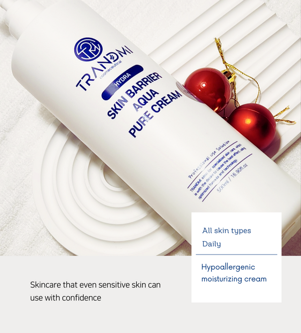 Hydra Skin Barrier Aqua Pure Cream bottle with cherry illustration on a white background