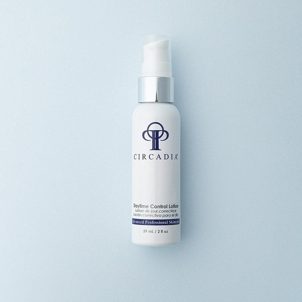Circadia Daytime Control Gel Cleanser in a clear bottle with a pump, designed for daily skincare.