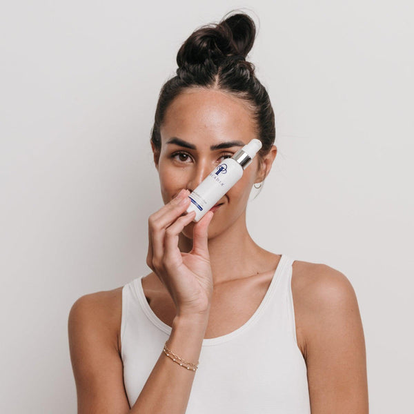 Circadia Daytime Control Gel Cleanser with soothing formula, shown in a clear pump bottle, designed for daily skincare.