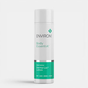 Environ Alpha Hydroxy Derma-Lac® Lotion for body care, showing the lotion bottle with label and pump dispenser.