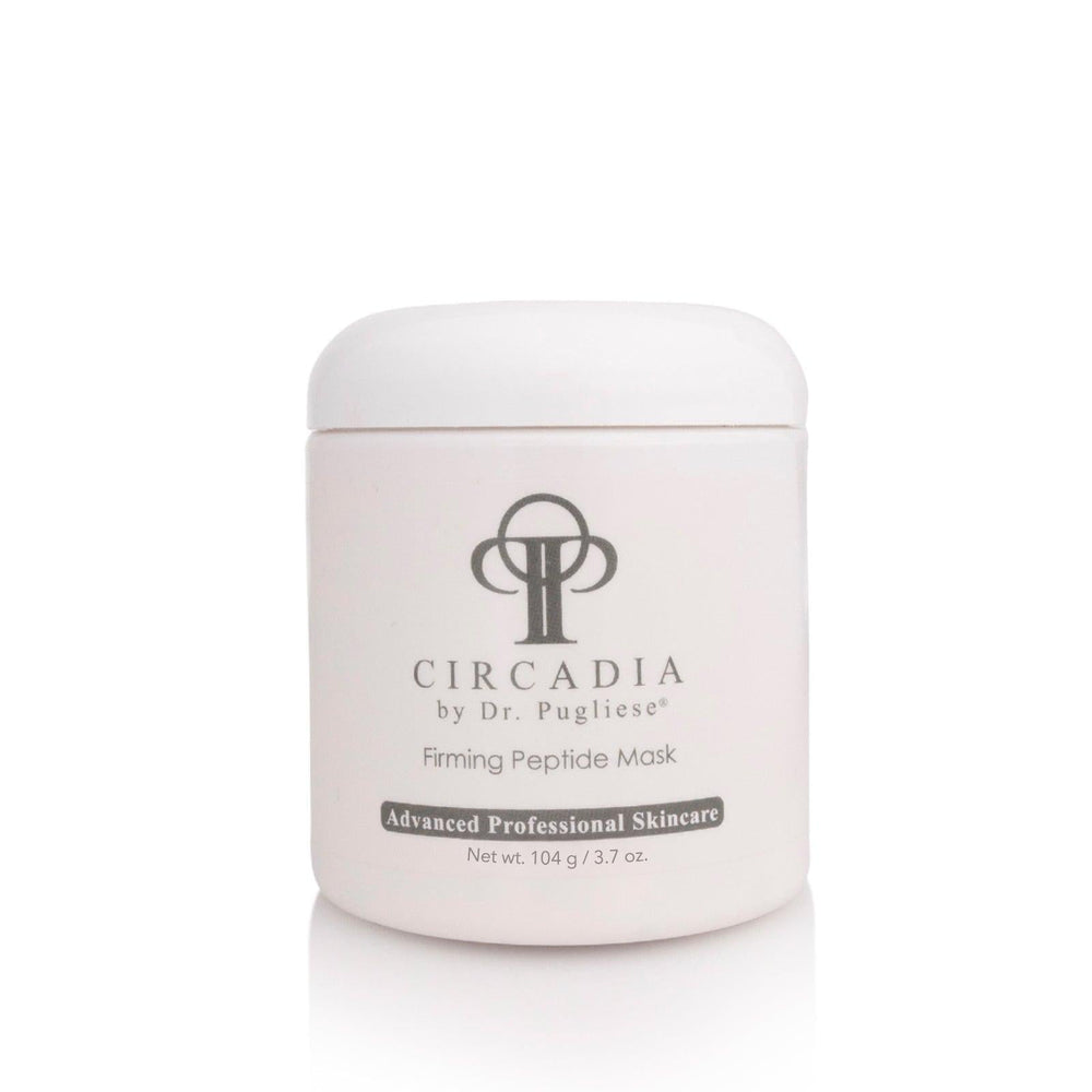 Circadia Firming Peptide Mask shown in a jar with a smooth, creamy texture and a clean, minimalist design.