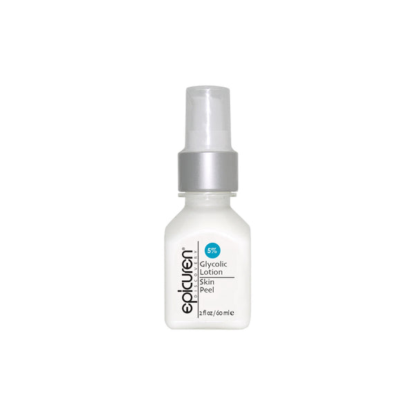 Epicuren Discovery Glycolic Lotion Skin Peel in a 2 Fl Oz bottle, showcasing its exfoliating formula for smoother skin.