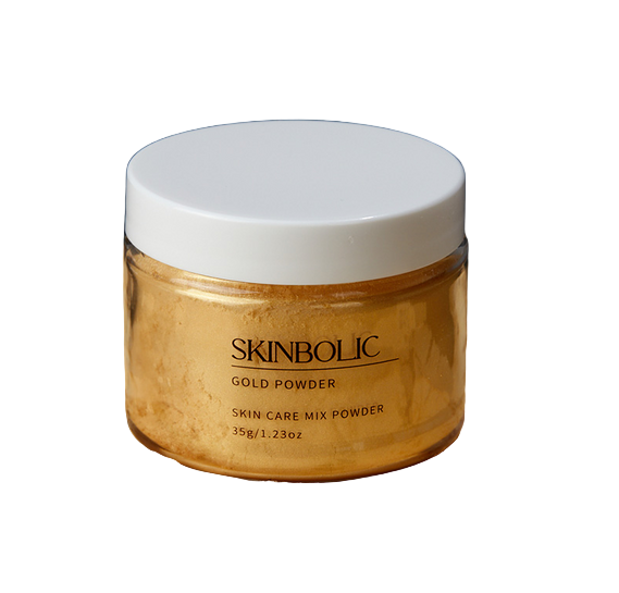 Skinbolic Gold Powder Mask 35g in packaging, showcasing the luxurious gold powder moisturizer for radiant skin.