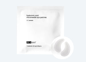 PCA Skin Hyaluronic Acid Microneedle Eye Patches in a single patch format for targeted under-eye hydration and rejuvenation.