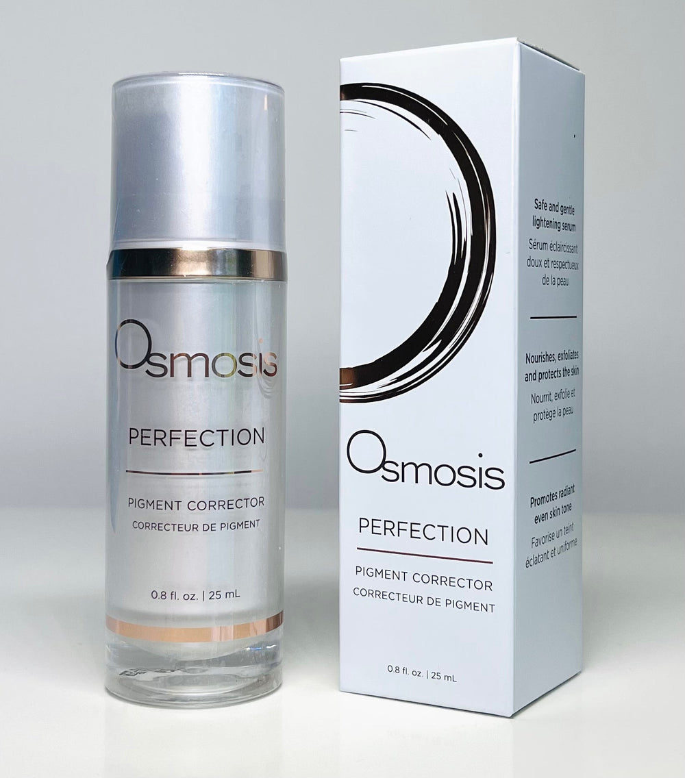 Osmosis Beauty Perfection Pigment Corrector in a sleek bottle, designed to target skin pigmentation issues.