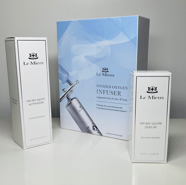 Le Mieux Ionized Oxygen Infuser with The Glow Team OMG Activator + OMG Serum - European Beauty by B