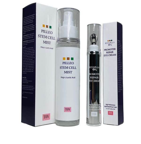 Sculplla+H2 Pilleo Stem Cell Mist 120ml with Promoter Repair Eye Cream - European Beauty by B