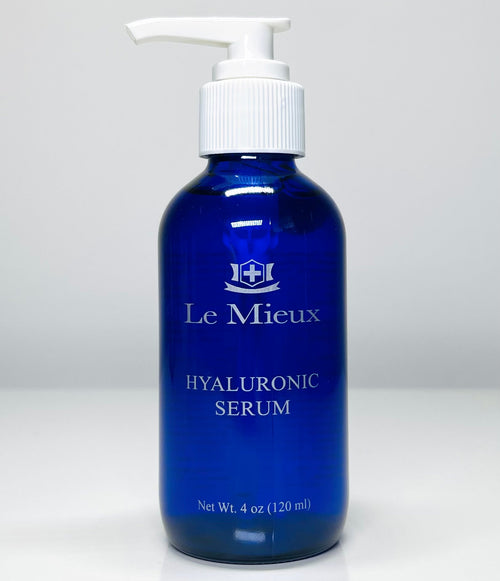 Le Mieux Hydration Hyaluronic Serum in a sleek bottle, showcasing a clear, lightweight serum for deep facial hydration.